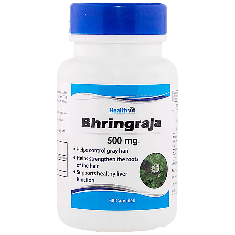 Healthvit Bhringraj 500 mg Capsules - Supports Healthy Liver