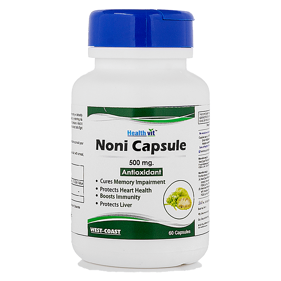 Healthvit Noni Extract 500 mg Antioxidant Capsules - For Healthy Heart