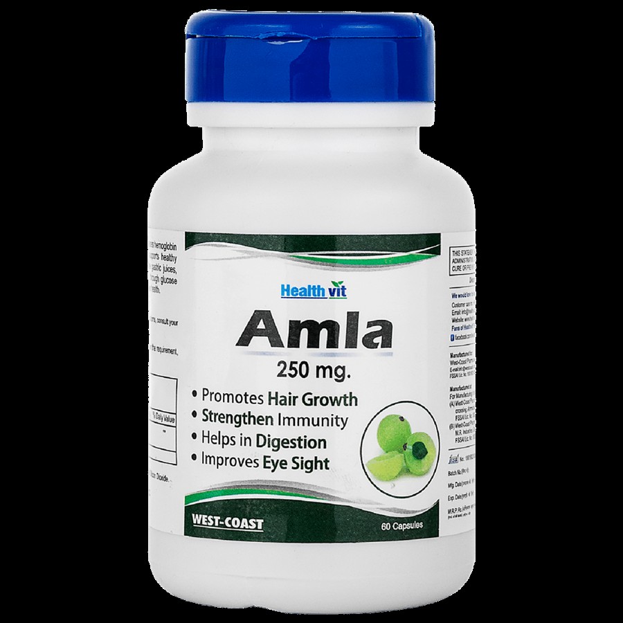 Healthvit Amla 250 mg Capsules - Strengthen Immunity