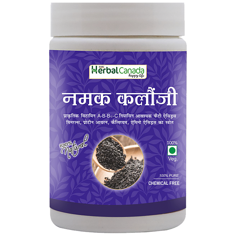 Herbal Canada Kalonji Salt/Namak - 100% Natural & Pure