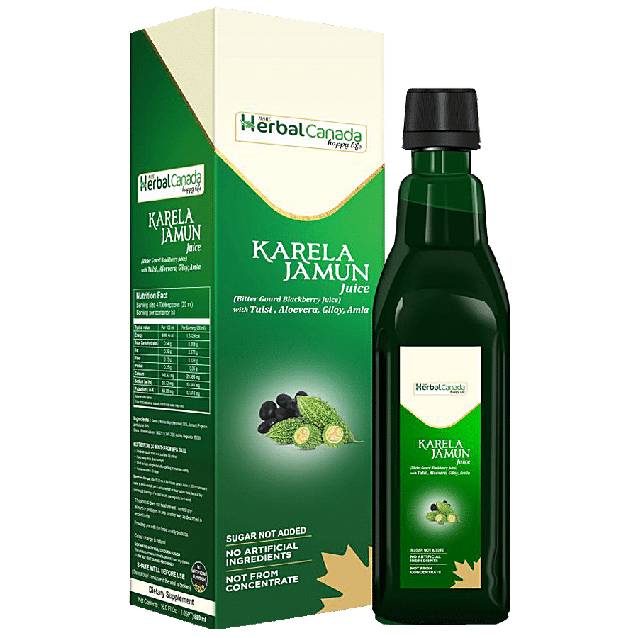 Herbal Canada Karela Jamun Juice - Rich In Vitamins