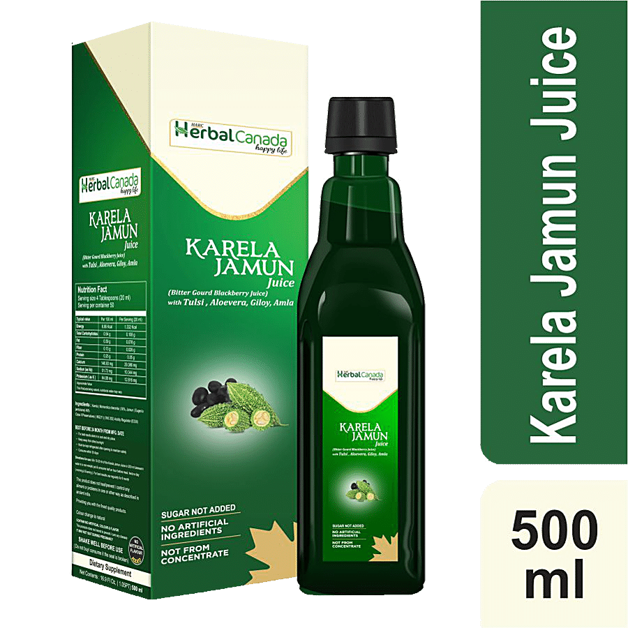 Herbal Canada Karela Jamun Juice - Rich In Vitamins