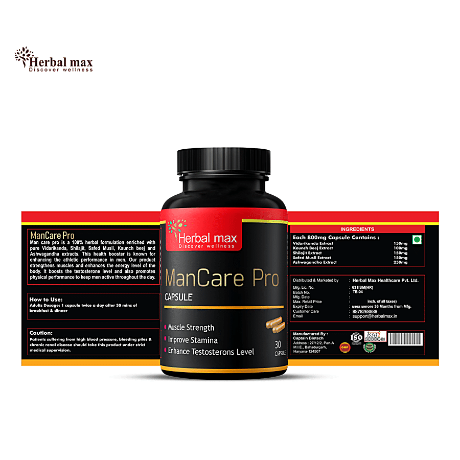 Herbal max ManCare Pro Capsules- For Strength