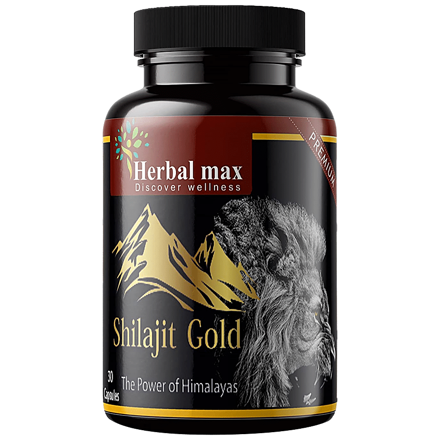 Herbal max Shilajit/Shilajeet Gold 800 mg Capsules - Strength