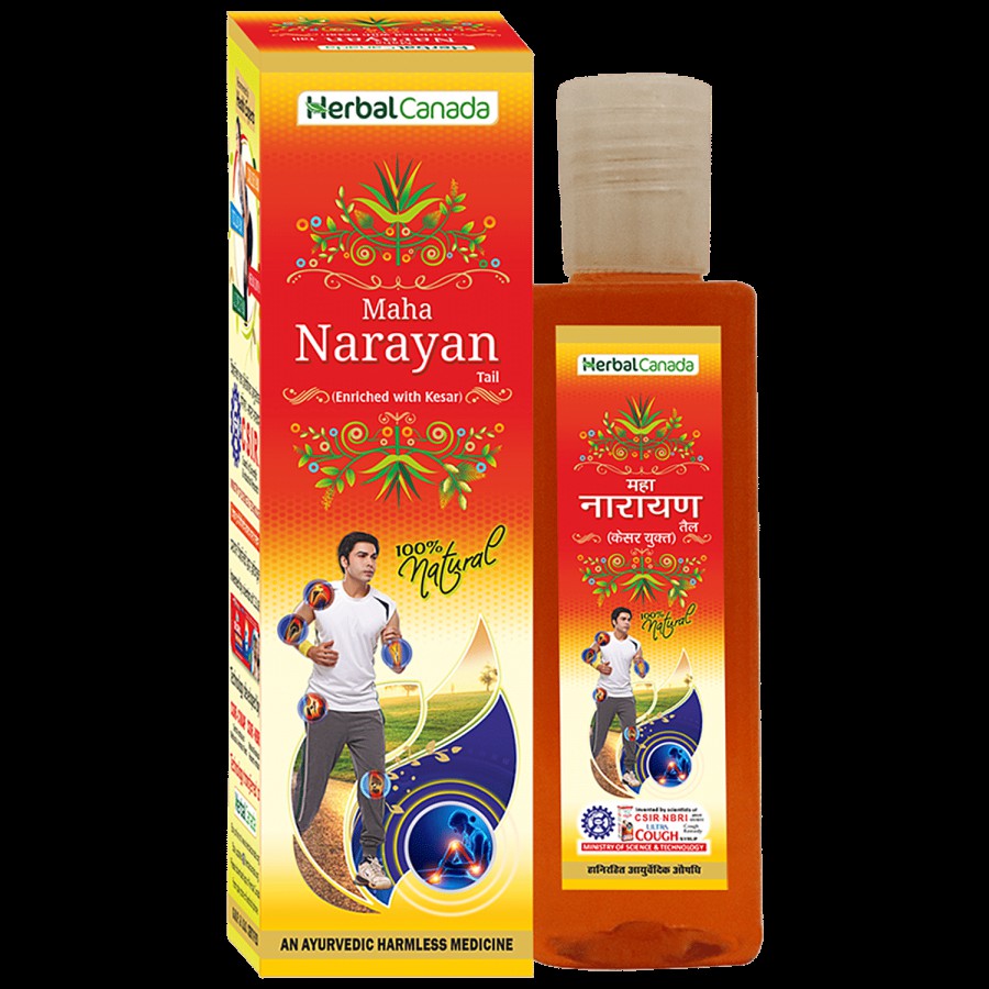 Herbal Canada Maha Narayan Oil - Enriched With Kesar