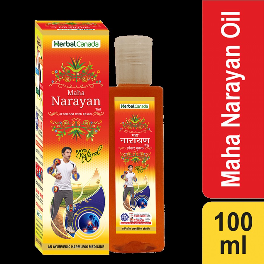 Herbal Canada Maha Narayan Oil - Enriched With Kesar