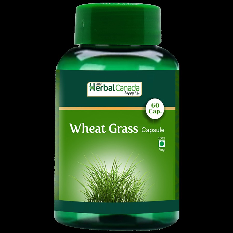 Herbal Canada Wheat Grass Capsule - Improves Platelet Count & Good For Liver