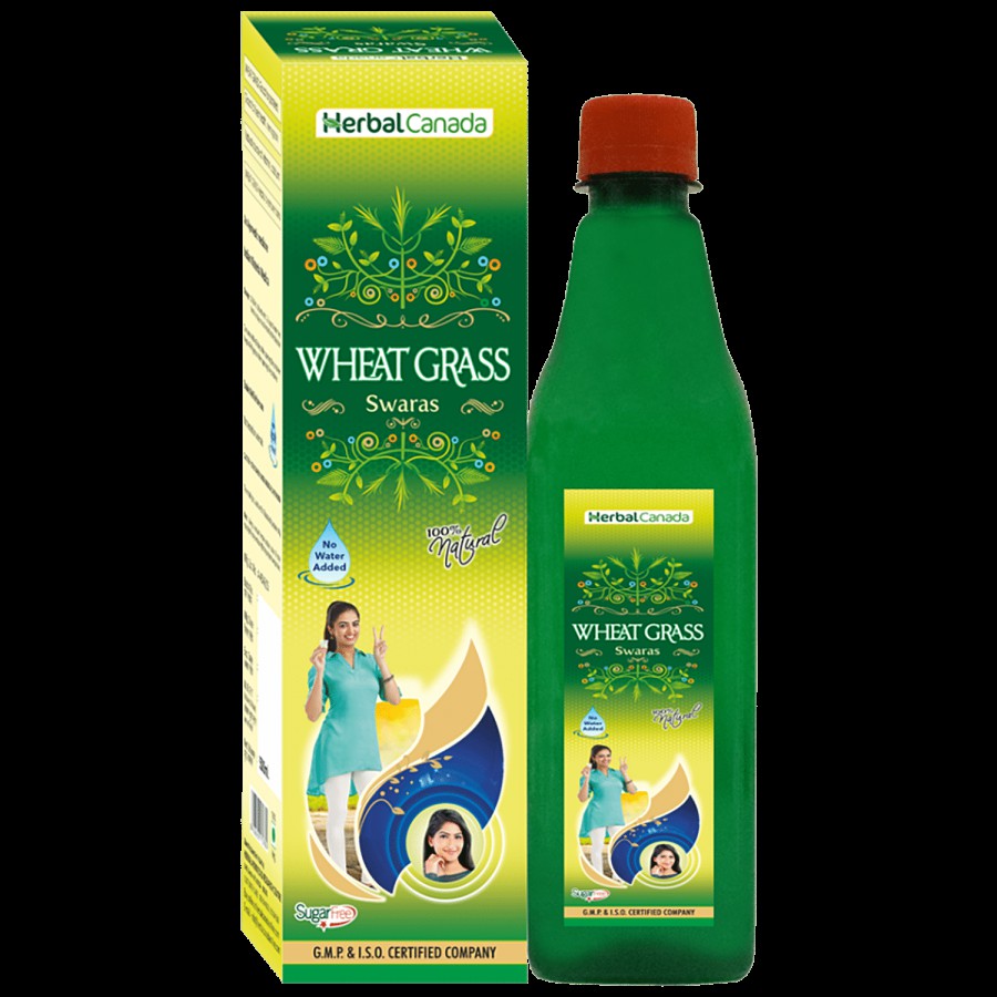 Herbal Canada Wheat Grass Swaras - Natural Detoxifier For Healthy Liver