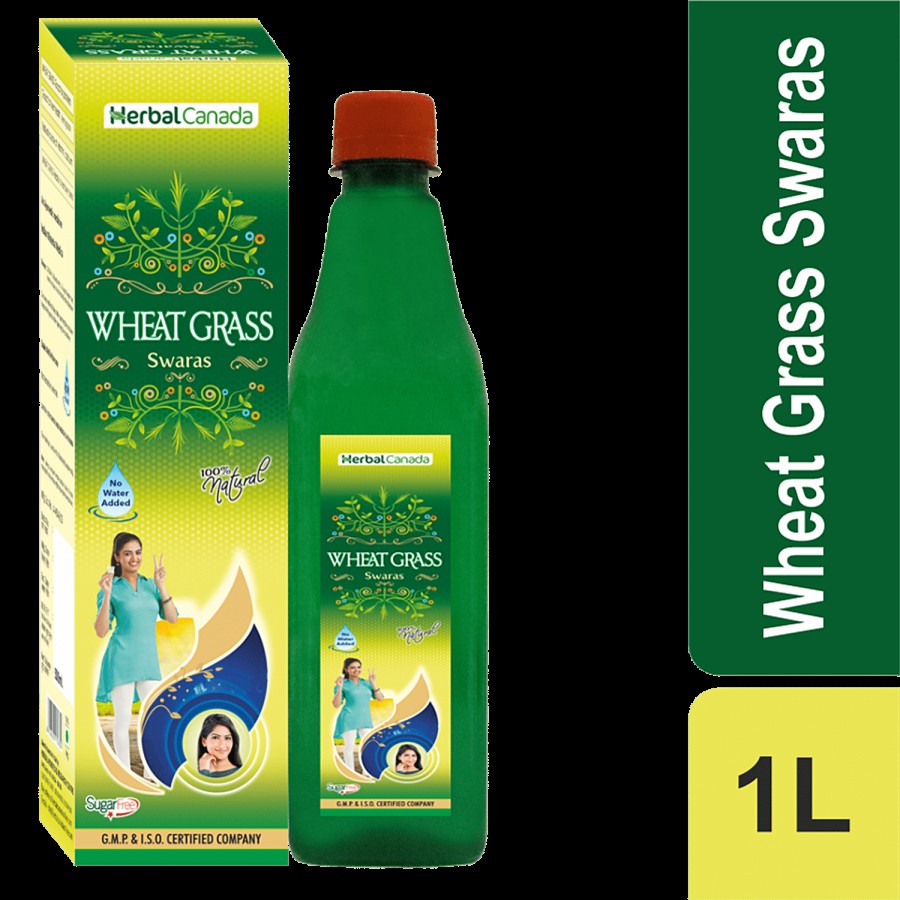 Herbal Canada Wheat Grass Swaras - Natural Detoxifier For Healthy Liver