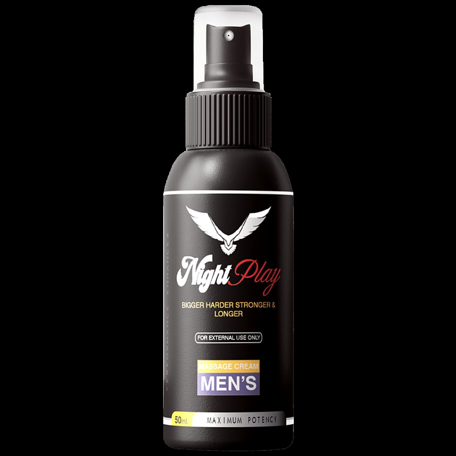 Herbal Max Night Play Massage Cream - For Men