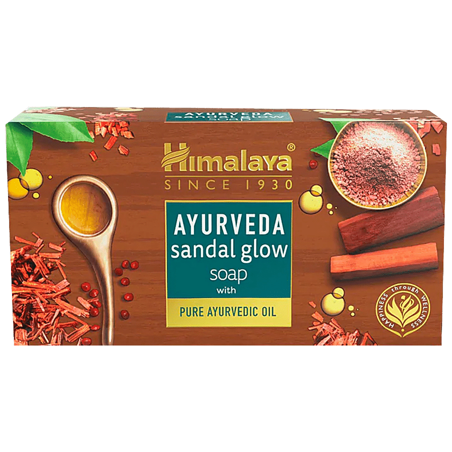 Himalaya Ayurveda Sandal Glow Soap - Nourishes & Softens Skin