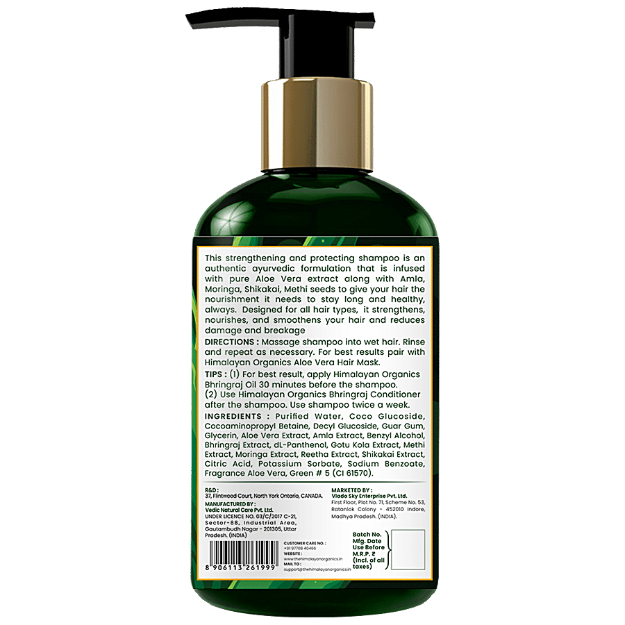 Himalayan Organics Aloevera Shampoo - Promotes Hair Growth