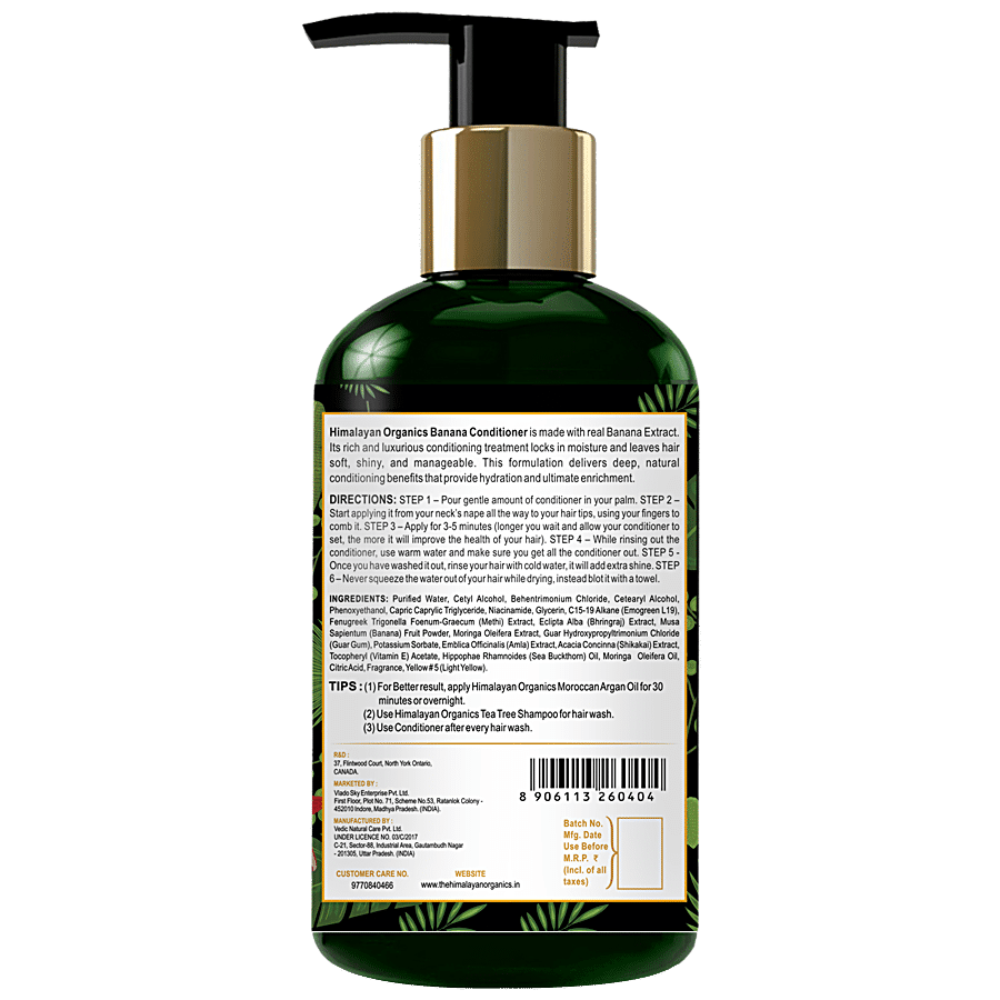 Himalayan Organics Banana Conditioner - Repairs Damaged Hair