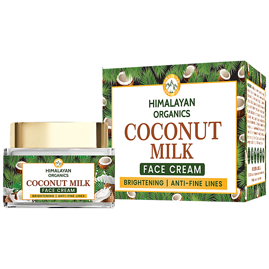 Himalayan Organics Coconut Milk Face Cream - For Brightening & Fine Lines