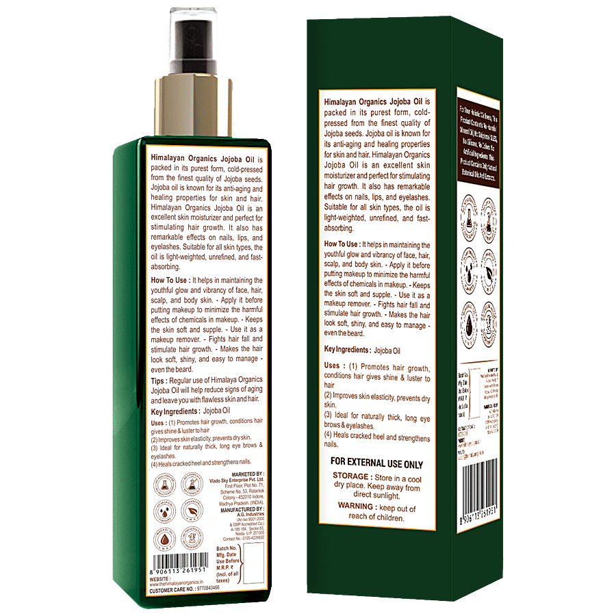 Himalayan Organics Jojoba Oil - For Healthy Skin & Hair