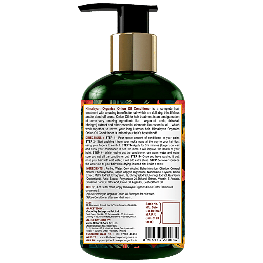 Himalayan Organics Onion Oil Conditioner - Repairs Damaged Hair