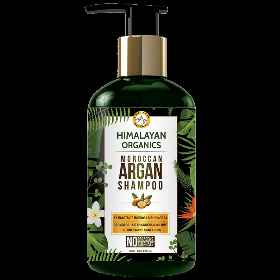 Himalayan Organics Moroccan Argan Shampoo - For Hair Growth