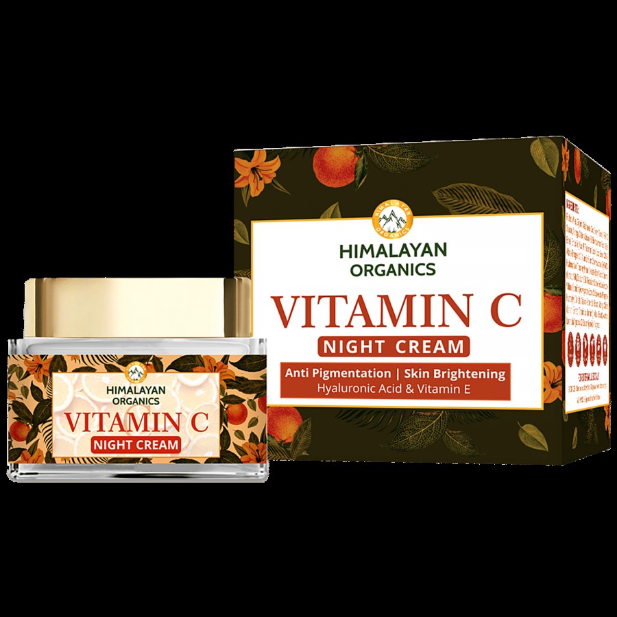 Himalayan Organics Vitamin C Night Cream - With Hyaluronic Acid