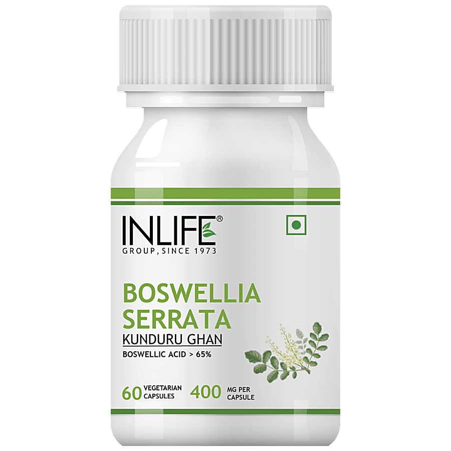 INLIFE Boswellia Serrata Extract 400 Mg Capsules - Boswellic Acids > 65%