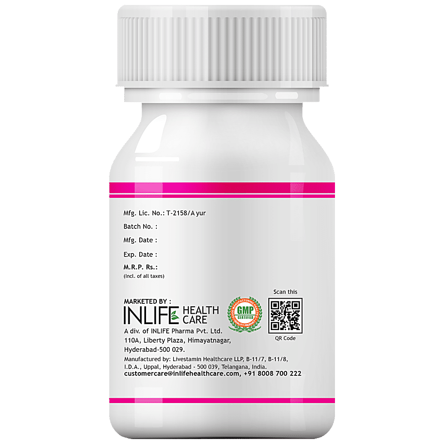 INLIFE Hair Support 500 Mg Capsules - For Strong Hair