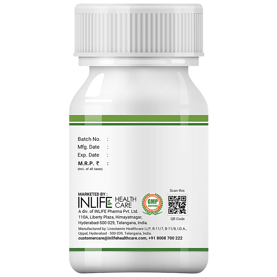 INLIFE Tulsi/Holy Basil 500 Mg Capsules - Natural Immunity Booster & Respiratory Wellness