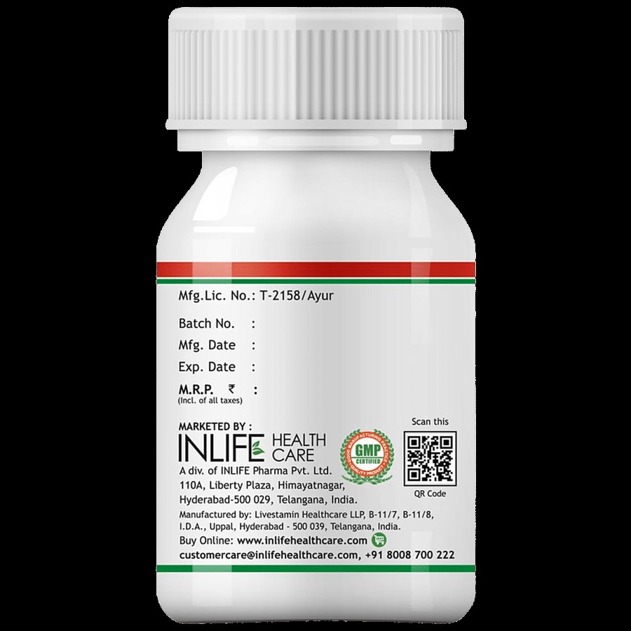 INLIFE Safed Musli Extract 500 Mg Capsules - For Stamina & Boosts Overall Health