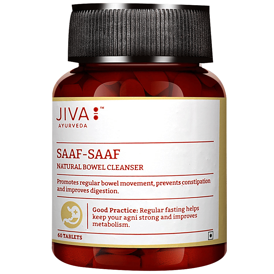 Jiva Ayurveda Saaf-Saaf Tablet - Enhances Metabolism & Improves Digestion