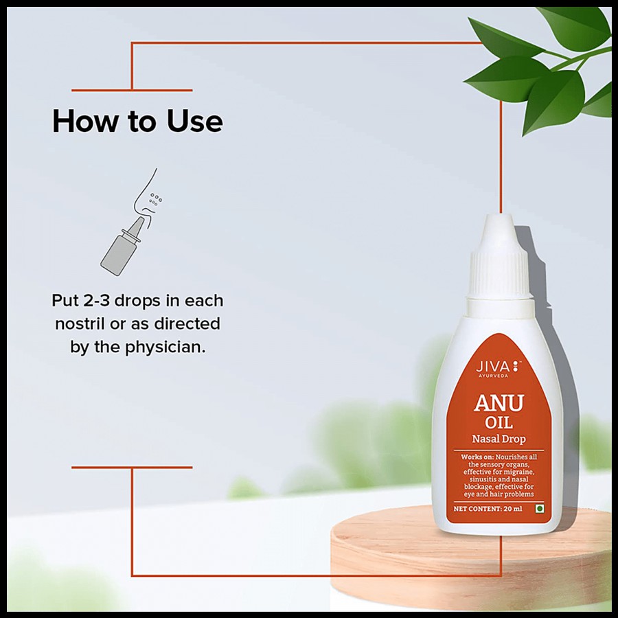 Jiva Ayurveda Anu Oil Ayurvedic Nasal Drop - For Headache