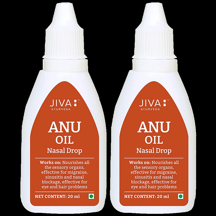 Jiva Ayurveda Anu Oil Ayurvedic Nasal Drop - For Headache