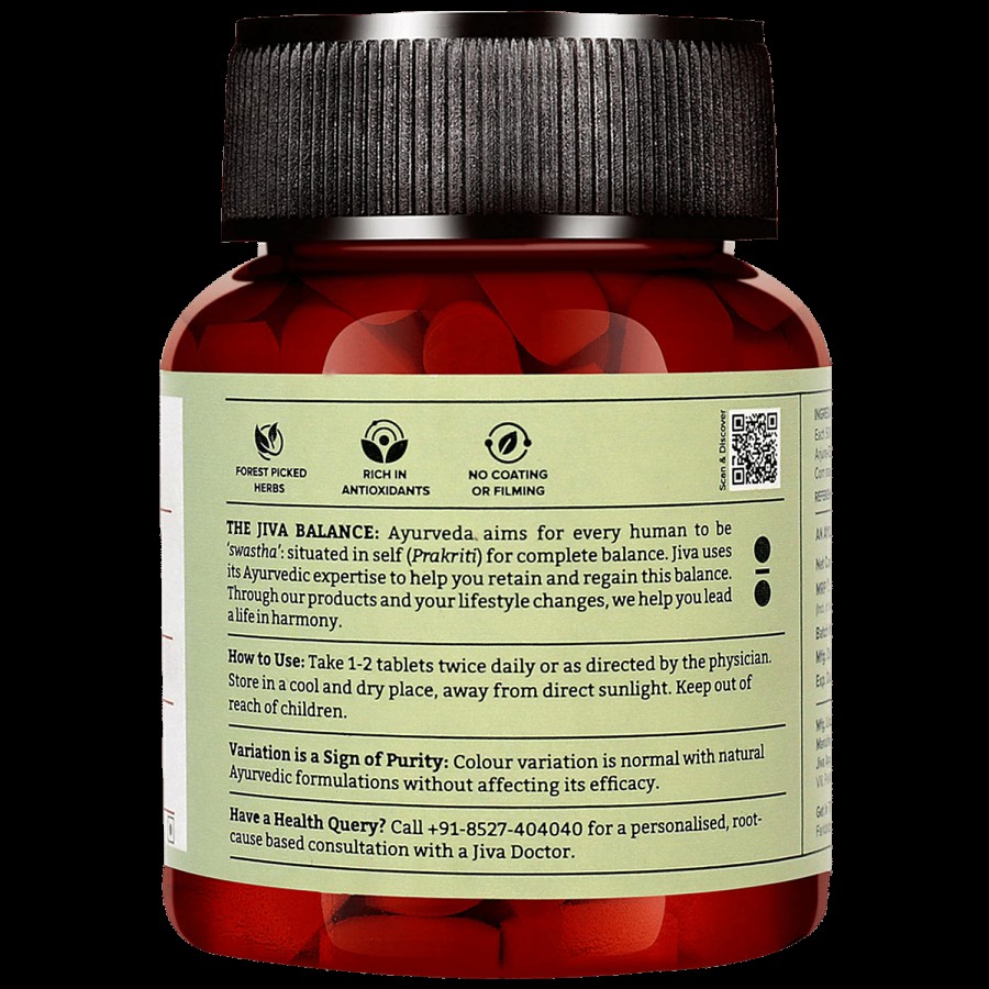 Jiva Ayurveda Arjuna Tablet - Strengthens Heart Muscles