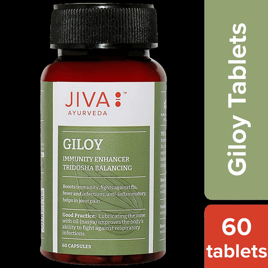 Jiva Ayurveda Giloy Immunity Enhancer Capsules - Prevents