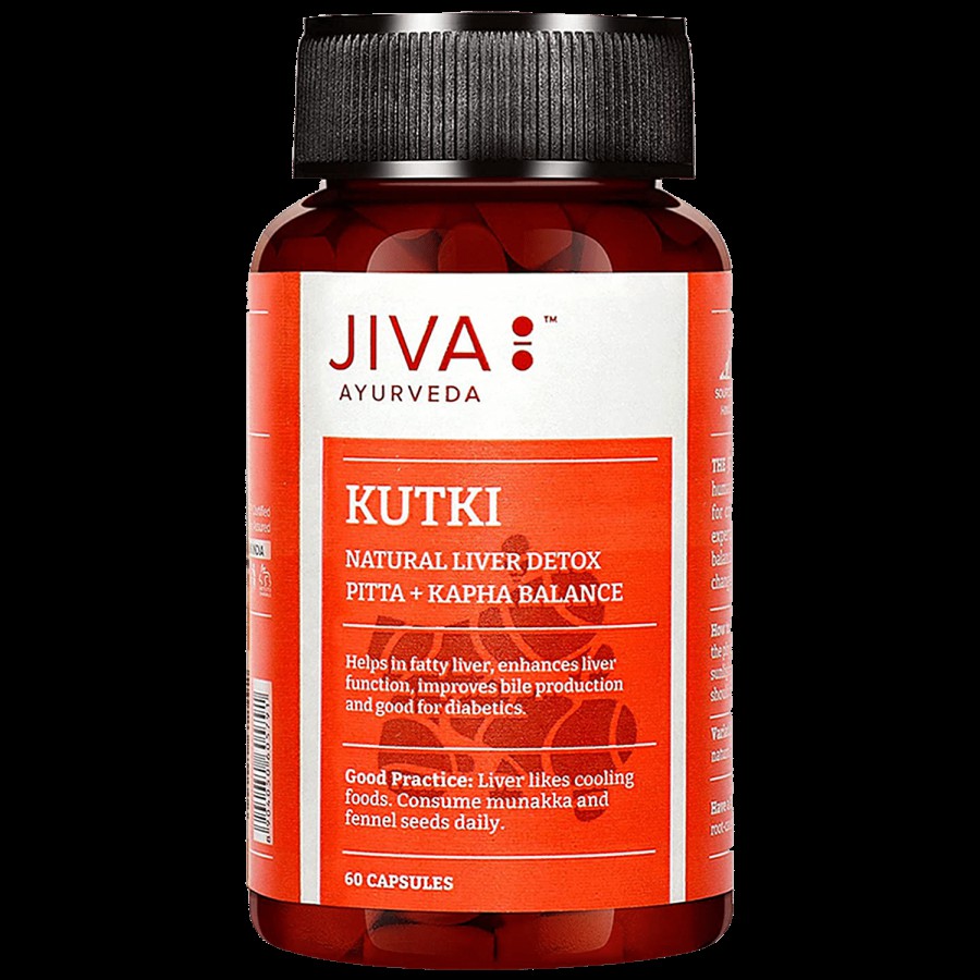 Jiva Ayurveda Kutki Capsule - Helps In Fatty Liver & Enhances Functions