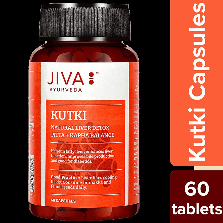 Jiva Ayurveda Kutki Capsule - Helps In Fatty Liver & Enhances Functions