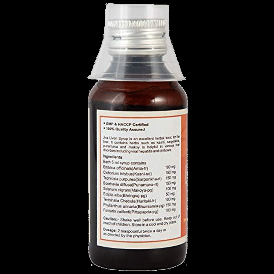 Jiva Ayurveda Livon Syrup - Strengthens & Detoxifies The Liver