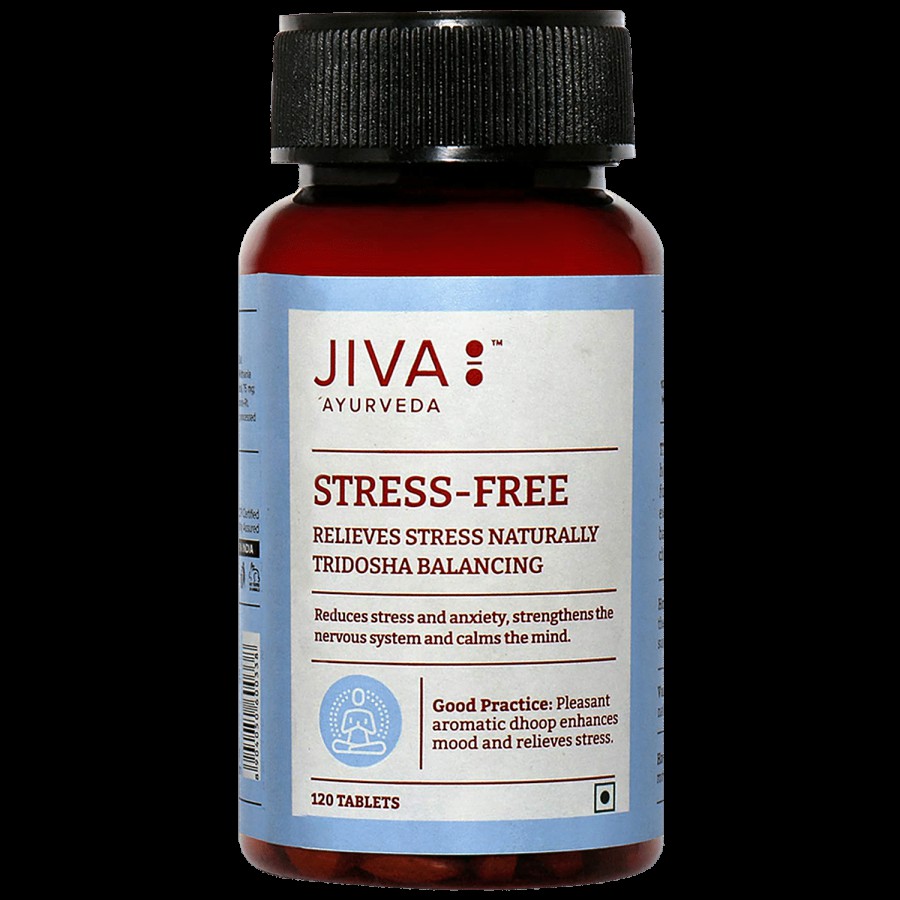 Jiva Ayurveda Stress-Free Tablet - Relieves Stress Naturally