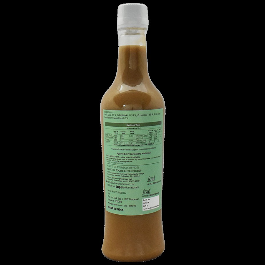 Jivika Naturals Natural Triphala Juice - Anti-inflammatory