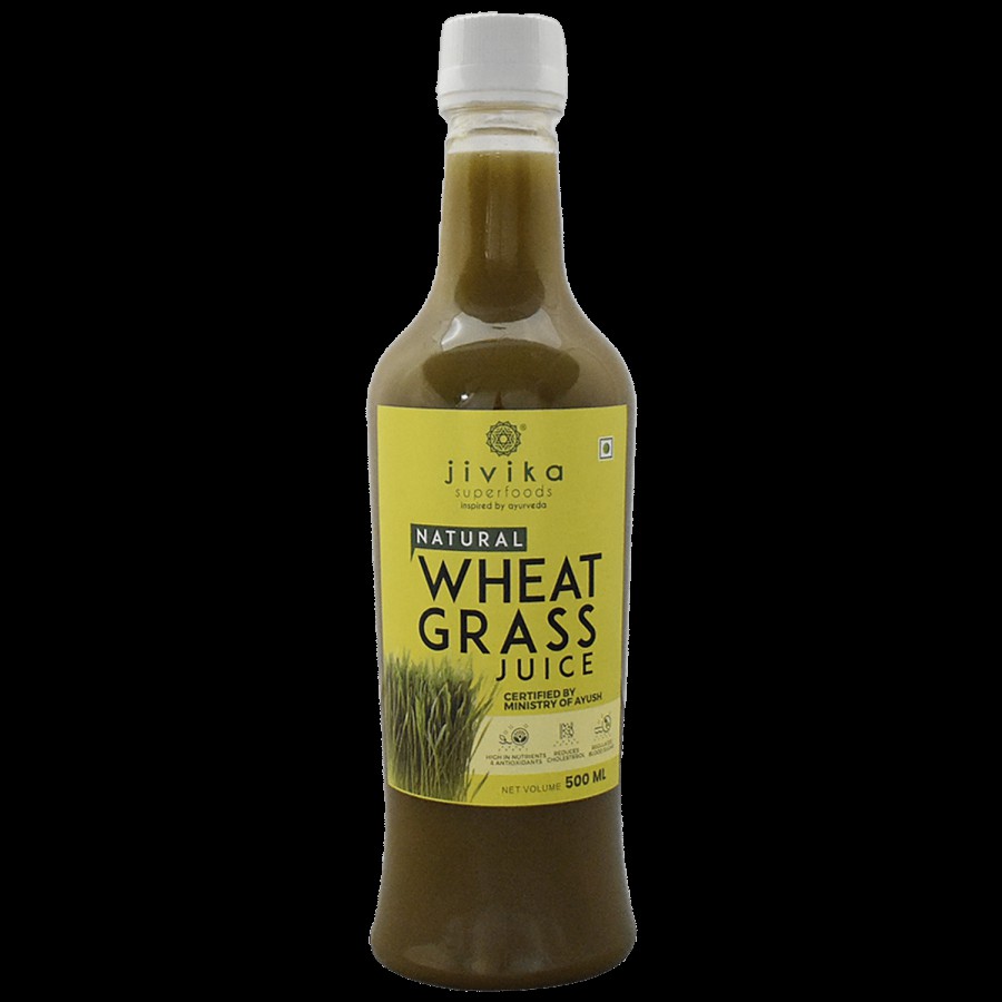 Jivika Naturals Natural Wheat Grass Juice - High In Antioxidants