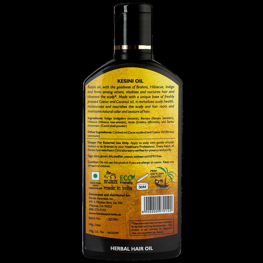 Kerala Ayurveda Kesini Oil 100ml | Daily Hair Oil for Long & Voluminous Hair | Herbal Hair Growth Oil | With Japakusuma