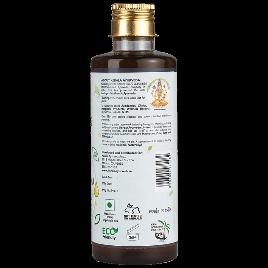 Kerala Ayurveda Mahanarayana Thailam 200ml | Post-workout Abhyanga Oil | Soothes Muscles |  For Healthy Joints | With Bilva