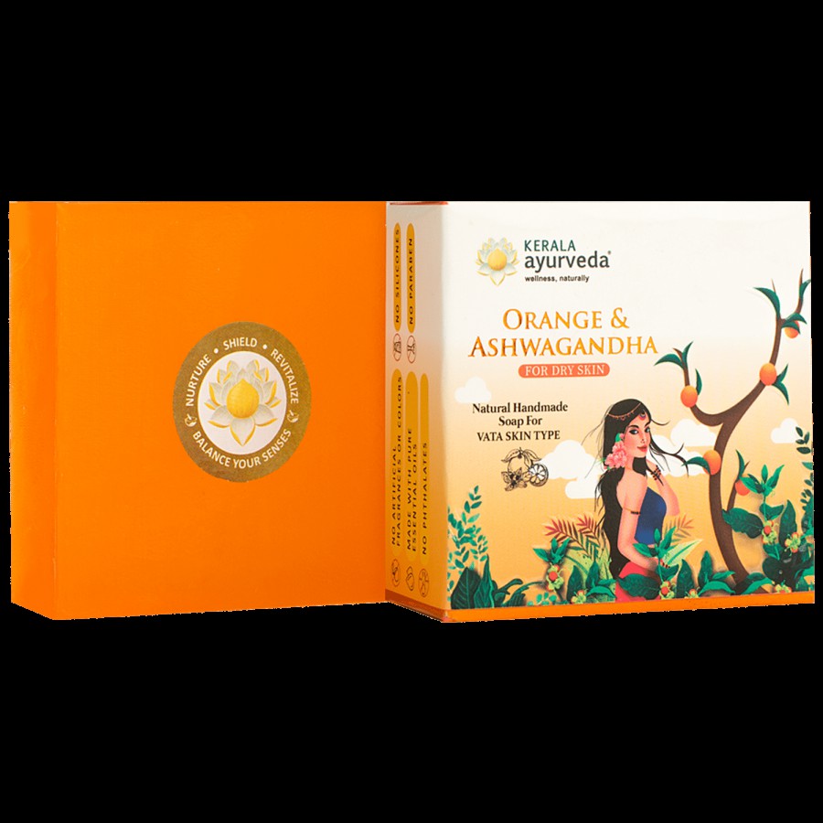 Kerala Ayurveda Natural Handmade Orange & Ashwagandha Soap