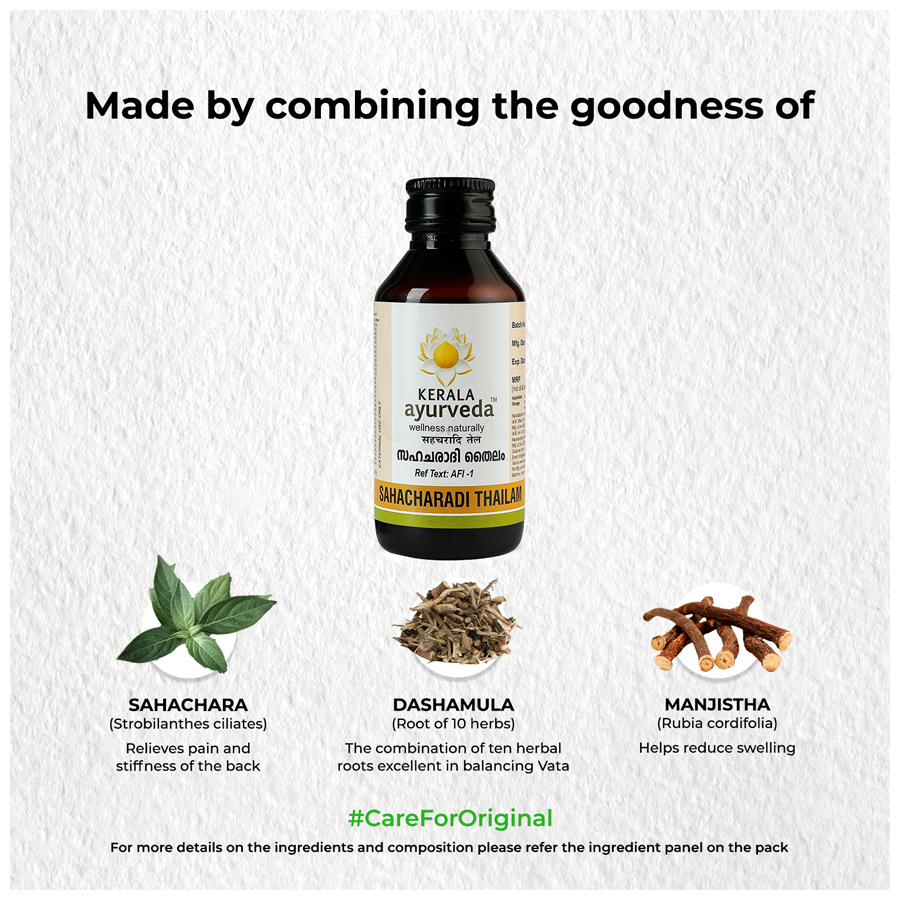 Kerala Ayurveda Sahacharadi Thailam - Massage Oil