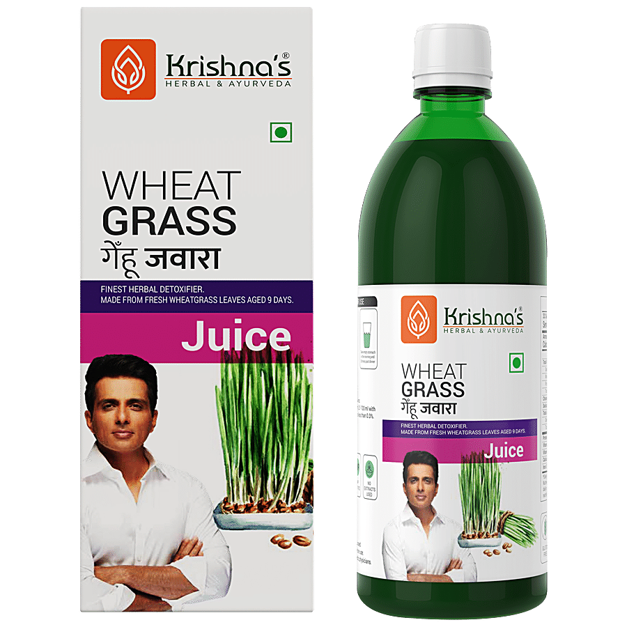 Krishnas Pure Wheatgrass Juice - Natural Detoxifier