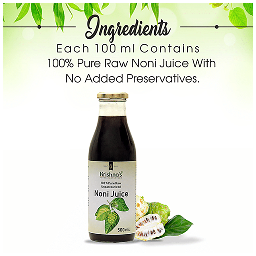 Krishnas Raw Noni Juice - 100% Pure