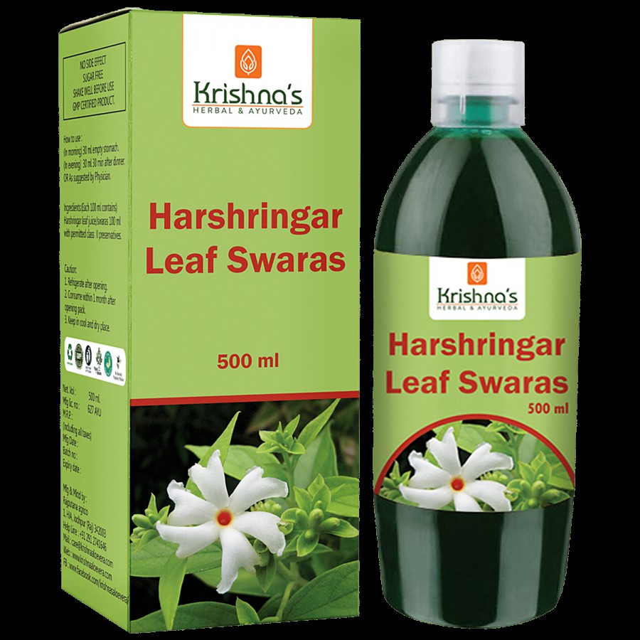 Krishnas Harshringar Leaf Juice - Treats Muscle & Joint Pains