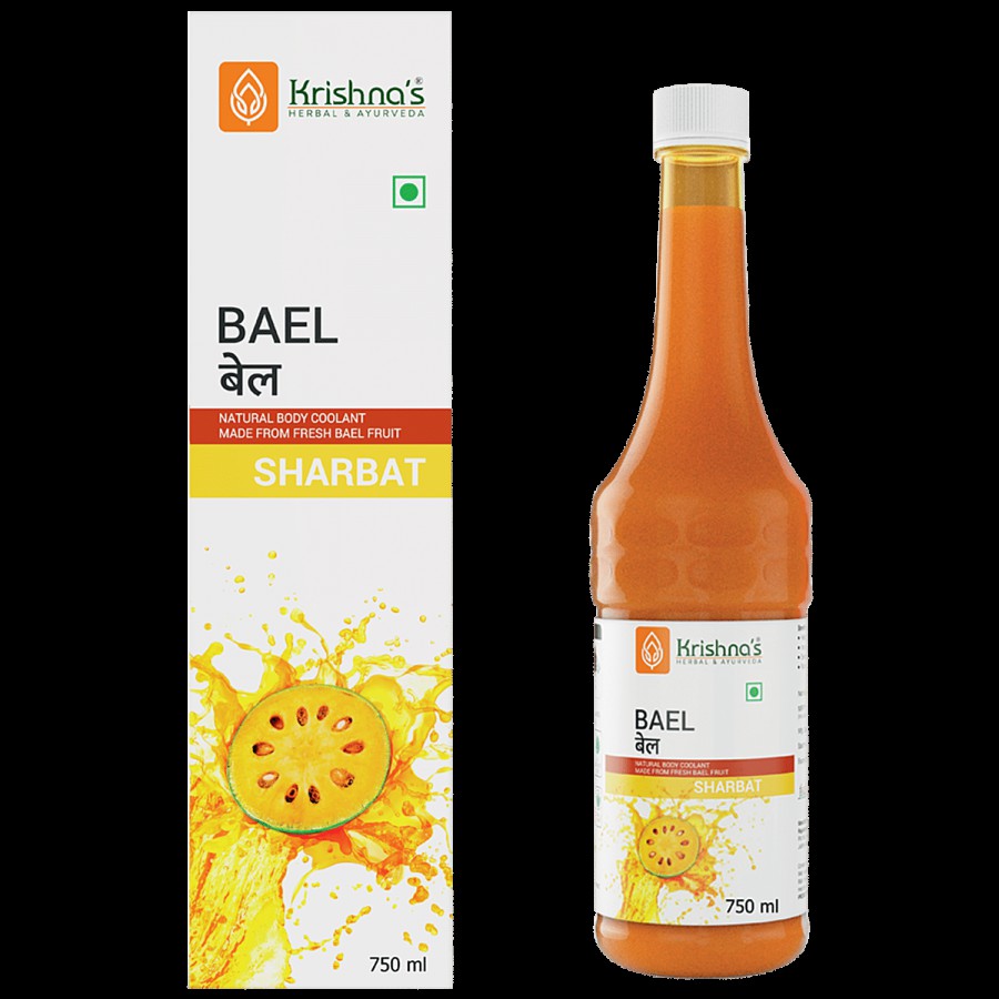 Krishnas Krishna's Herbal & Ayurveda's Bael Sharbat | Bel Sharbat -750 ml