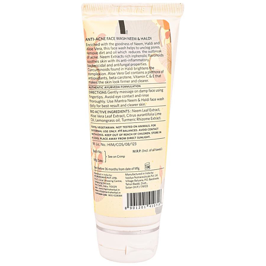 Mantra Herbal Anti Acne Face Wash - Neem & Haldi