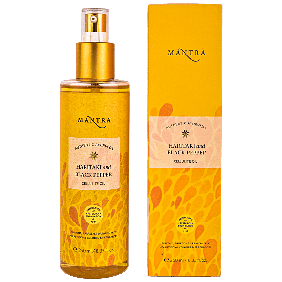 Mantra Herbal Haritaki & Black Pepper Cellulite Oil - Paraben Free