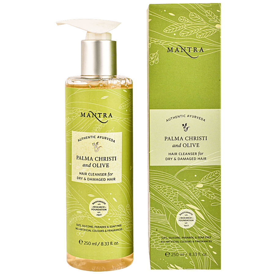 Mantra Herbal Palma Christi & Olive Hair Cleanser - For Dry & Damaged Hair