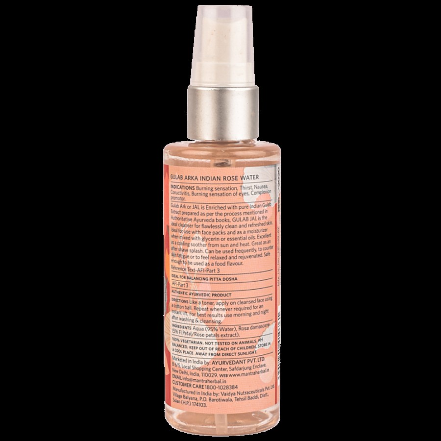 Mantra Herbal Gulab Arka Indian Rose Water - Chemical Free