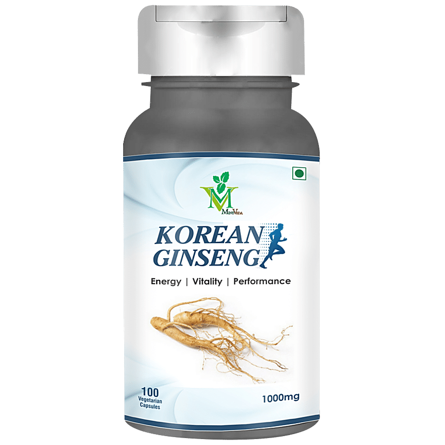 Mintveda Korean Ginseng Vegetarian Capsules